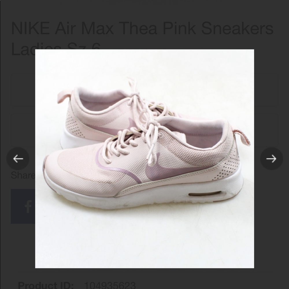 NIKE Air Max Thea Pink Sneakers Ladies Sz 6